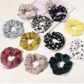 UNIQ hair accessories fashion brand scrunchie leopard print hair accessories Zipper ring Hair Bands Scrunchie Women Jewelry Acce